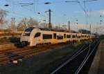 460 001 als MRB nach Mainz am 22.11.2014 bei der Einfahrt in Köln Messe/Deutz.