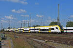 Siemens Desiro 1462 515-6 fährt beim badischen Bahnhof ein.