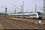 Nachschuss auf 1442 305 (Bombardier Talent 2) der S-Bahn Mitteldeutschland (MDSB II | DB Regio Südost) als S 37227 (S2) von Dessau Hbf nach Leipzig-Stötteritz, die den Bahnhof Bitterfeld auf