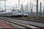 Paralleleinfahrt im Gleisvorfeld von Halle(Saale)Hbf...