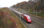Thalys-Triebzug 4342 // Aufgenommen zwischen Merzenich und Kerpen-Buir. // 11. November 2011
