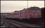 Neuenmarkt Wirsberg am 16.10.1993: ET 432201 steht als Neuzugang für das Museum im Bahnhof.