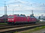 Tag 4: Als wir uns von Neumarkt-St. Veit nach Landshut Hbf vorgearbeitet hatten, trafen wir auf diese zwei 185er.