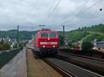 Tag 6: 181 204-9 überquert gerade mit dem IC 333 die Moselbrücke zwischen den Stationen Güls und Moselweiß.
