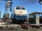 217 014-0 auf der Drehscheibe in Nrnberg-Gostenhof (Bild wurde von freizugnglichem Gelnde aufgenommen), 21.08.2010