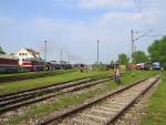 Gelnde des Bw Weimar, was gleichzeitig den Thringer Eisebahnverein beheimatet, der am 29.05.2010 dieses wunderschne E- und Dieselloktreffen auf die Beine gestellt hat.