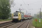Am Morgen des 02.05.2013 kam ES 64 U2-025 das letzte mal mit dem CNL 473  Aurora  von DB Fernverkehr nach Basel durch Kenzingen.