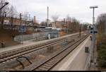 Bauarbeiten am Hp Halle Steintorbrücke auf der Bahnstrecke Halle–Vienenburg (KBS 330).