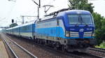 ČD - České dráhy mit ELL Vectron   193 298  [Name: Fidorka] [NVR-Number: 91 80 6193 298-7 D-ELOC] mit EC aus Prag Richtung Dresden Hbf. am 30.05.18 Dresden Strehlen.