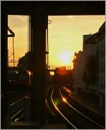 Sonnenuntergang beim Hackischen Markt in Berlin.
(17.09.2012)