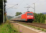 Ein Nachschuss auf die 101 070-1 DB  schiebt einen IC 2312 aus Stuttgart-Hbf(D) nach Hamburg-Altona(D) und fuhr durch Namedy in Richtung Köln.