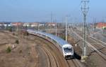 Wegen einer Streckensperrung auf der Strecke Magdeburg - Leipzig wurde IC 2037 am 09.03.14 über Dessau nach Bitterfeld und weiter nach Leipzig geführt.