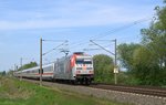 DB Fernverkehr 101 144  HertHa BSC  mit IC 2229 Kiel Hbf - Nürnberg Hbf (Hüde, 10.05.16).