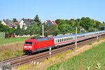 101 119-3 mit IC 2383 von Rostock Hbf nach Leipzig Hbf, bei Zschortau am 31.08.2016.