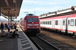 Einfahrt von 101 038-8 mit dem IC 2311 (Westerland - Stuttgart Hbf) am 14.06.2015 in Koblenz Hbf.