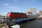 21-4-13 Wolgast, IC 2423 mit 218 380-4. Auch schon Geschichte. Urlaubsexpress Mecklenburg Vorpommern, Köln-Binz/Heringsdorf. 