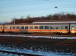 IC-Wagon im Abendlicht. Vaihingen (Enz), 08.01.09