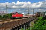 Am 13.08.2008 fuhr 181 209-8 mit dem Lr 78900 aus Karlsruhe in den Endbahnhof Basel Bad Bf ein.