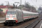 101 144 mit IC 134 nach Luxemburg bei der Einfahrt in Recklinghausen 28.12.2013