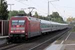 101 019-8 mit IC 130 nach Koblenz Hbf. bei der Einfahrt in Recklinghausen 14.9.2014