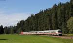 IC 2279 (Stralsund Hbf-Konstanz) mit Schublok 101 072-7 bei Unterkirnach 30.8.14