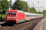 101 142-8 mit IC 2005 nach Koblenz Hbf. durchfährt Recklinghausen-Süd 11.5.2015