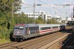 101 004-0  BahnBKK  mit IC2327 in Wuppertal, am 27.09.2016.