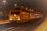 101 008-1 mit IC 118 nach Münster(Westf.) Hbf. in Recklinghausen 14.12.2016