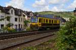 In Oberwesel kommt dem Fotografen der Sperry Railinternational 200 in südlicher Richtung fahrend vor die Linse. 23.8.2014