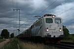 Am späten Abend des 06.06.2017 fuhr 139 311-5 mit einem langen Pilgerzug nach Lourdes nördlich von Müllheim (Baden) durchs Markgräflerland in Richtung Schweiz.