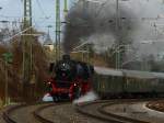 Am 15 12.2012 fhrt 41 360 der Dampfloktradition Oberhausen mit einem Sonderzug auf der KBS 485  von Oberhausen zum Weihnachtsmarkt nach Aachen, hier kurz vor Aachen West.