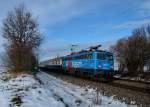 1042 520 mit einem Sonderzug am 16.12.2012 bei Moosham.