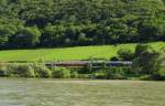 Am Rhein entlang zurck in die Schweiz nach Basel Bad Bf, ging es am 07.07.2012 fr den  50 Jahre Rheingold-Express  aus Koblenz Hbf.