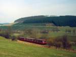 Auf dem Weg nach Schmallenberg entstand bei Frielinghausen diese Aufnahme des 796 690, 996 299 und 796 802 am 08.02.1998