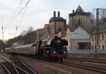 Am Wochenende 4.-6.Dezember war 01 519 der Eisenbahnfreunde Zollernbahn in ihrem ehemaligen Einsatzgebiet Saalfeld/Gera unterwegs.