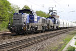 Der Kalkzug aus Dugny bei Verdun nach Dillingen Hochofen brummt mit zwei Vossloh DE 18 von Europorte am ehemaligen Bergwerk Luisenthal vorbei. Eigentlich sollte der Zug (wieder) durch das Niedtal laufen aber SNCF und DB Netz bremsen dies aus, Ausgang noch ungewiß. So läuft der Zug über Forbach mit fast 60 Kilometer Umweg. Vorne läuft 9280 4 185 011-8 D-EPF - 28.04.2018