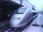 TGV 4416 bei der Einfahrt Ulm Hbf Gleis 1