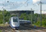 TGV Duplex 4713 ist als TGV 9552 Frankfurt (Main) - Paris Est am 14.06.2012 bei Saarbrcken Burbach