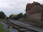 Das stillgelegte Bahnhof Laarwald an die Gterstrecke Bentheim-Coevorden(NL) am 18-9-2012.