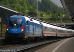 BB 1016 023-2 Kyoto Express mit IC 119 von Mnster (Westf.) Hbf nach Innsbruck Hbf in St. Anton am Arlberg am 22.08.11.