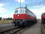 Die jetzt fr das polnische Unternehmen East-West-Railways fahrende,frhre DB 232 411 am 31.Juli 2010 im polnischen Grenzbahnhof Szczecin Gumience.