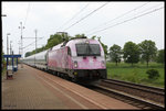 PKP Taurus 370001 kam am 19.05.2016 mit dem Eurocity aus Berlin nach Warschau durch den polnischen Haltepunkt Kupienino.