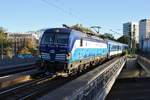 193 295 erreicht am 3.11.2018 mit dem EC176 von Praha hl.n. nach Hamburg-Altona den Bahnhof Hamburg Dammtor.