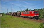 DB 155 015 mit Facns- und Eas-x-Wagen am 05.06.2013 in der Berliner Wuhlheide