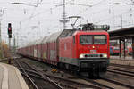 MEG 610 (143 848-0) durchfährt Bremen Hbf.