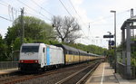 185 636-8 von Railpool kommt durch Kohlscheid aus Richtung Aachen-West,Laurensberg,Richterich mit einem ARS-Autologistikzug aus Zeebrugge(B) nach Bremen(D) und fährt in Richtung