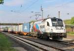 Am 8.Mai 2013 war WLC 1216 955  Roland  in Elze(Han) mit einem Containerzug auf dem Weg Richtung Sden.