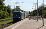 185 510-5 von Railtraxx kommt aus Richtung Aachen-West,Aachen-Schanz,Aachen-Hbf mit einem Güterzug aus Antwerpen-Waaslandhaven(B) nach Linz-Voestalpine(A) und fährt durch Aachen-Rothe-Erde