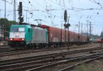 Die Cobra 2819 fhrt mit einem Gterzug von Aachen-West nach Belgien in der Abendstimmung am 18.7.2012.