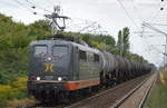 Hectorrail 162.003  Metropolis  (91 80 6 155 027-1-D-HCTOR) mit Kesselwagenzug am 24.08.18 Bf.